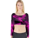 Cosmic Energy Pink Long Sleeve Crop Top View1