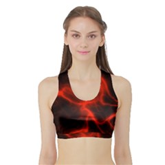 Cosmic Energy Red Women s Sports Bra With Border