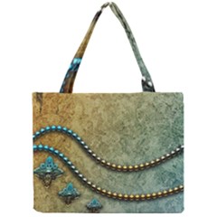 Elegant Vintage With Pearl Necklace Tiny Tote Bags