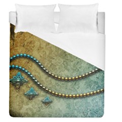 Elegant Vintage With Pearl Necklace Duvet Cover Single Side (full/queen Size)