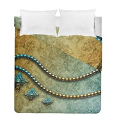 Elegant Vintage With Pearl Necklace Duvet Cover (twin Size) by FantasyWorld7