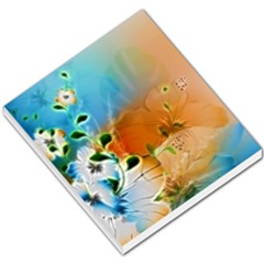 Wonderful Flowers In Colorful And Glowing Lines Small Memo Pads by FantasyWorld7