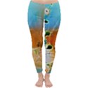 Wonderful Flowers In Colorful And Glowing Lines Winter Leggings View1