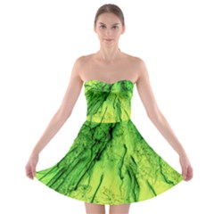 Special Fireworks, Green Strapless Bra Top Dress