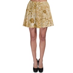 Flower Pattern In Soft  Colors Skater Skirts