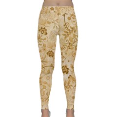 Flower Pattern In Soft  Colors Yoga Leggings by FantasyWorld7