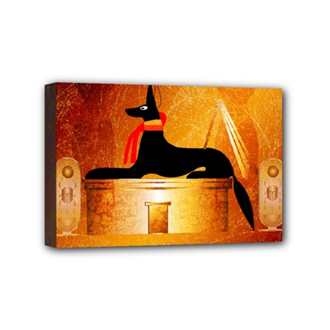 Anubis, Ancient Egyptian God Of The Dead Rituals  Mini Canvas 6  X 4  by FantasyWorld7