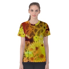 Glowing Colorful Flowers Women s Cotton Tees