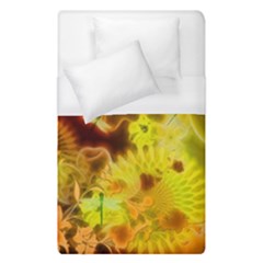 Glowing Colorful Flowers Duvet Cover Single Side (single Size) by FantasyWorld7