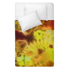 Glowing Colorful Flowers Duvet Cover (single Size) by FantasyWorld7