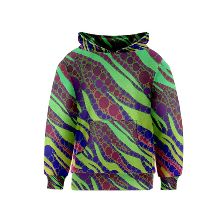 Florescent Zebra Print Pattern  Kid s Pullover Hoodies