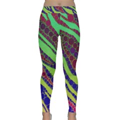 Florescent Zebra Print Pattern  Yoga Leggings