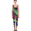 Florescent Zebra Print Pattern  OnePiece Catsuits View1