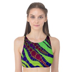 Florescent Zebra Print Pattern  Tank Bikini Top by OCDesignss