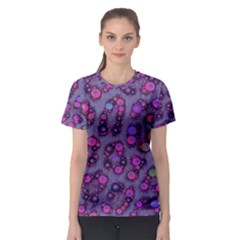 Purple Cheetah Pattern  Women s Sport Mesh Tees