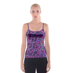 Purple Cheetah Pattern  Spaghetti Strap Tops