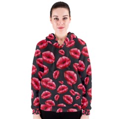 Sassy Lips  Women s Zipper Hoodies