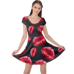 Sassy Lips  Cap Sleeve Dresses