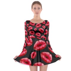 Sassy Lips  Long Sleeve Skater Dress