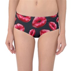 Sassy Lips  Mid-waist Bikini Bottoms