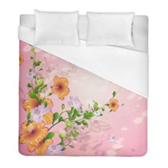 Beautiful Flowers On Soft Pink Background Duvet Cover Single Side (twin Size) by FantasyWorld7