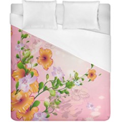 Beautiful Flowers On Soft Pink Background Duvet Cover Single Side (double Size)