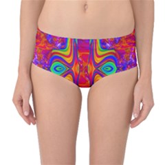 Abstract 1 Mid-waist Bikini Bottoms by icarusismartdesigns