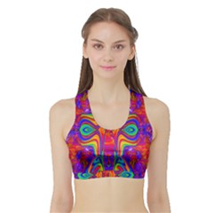 Abstract 1 Women s Sports Bra With Border