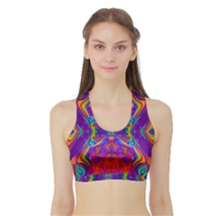 Butterfly Abstract Women s Sports Bra With Border