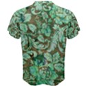 Beautiful Floral Pattern In Green Men s Cotton Tees View2