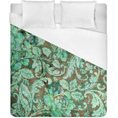 Beautiful Floral Pattern In Green Duvet Cover Single Side (double Size)