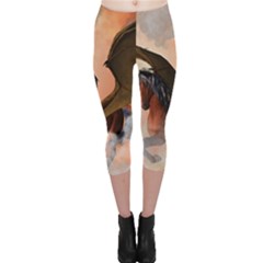 The Dark Unicorn Capri Leggings by FantasyWorld7