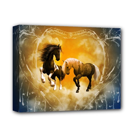 Wonderful Horses Deluxe Canvas 14  X 11 