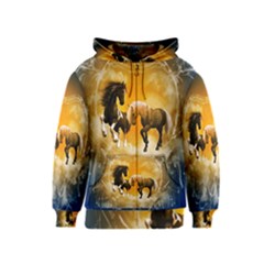 Wonderful Horses Kids Zipper Hoodies