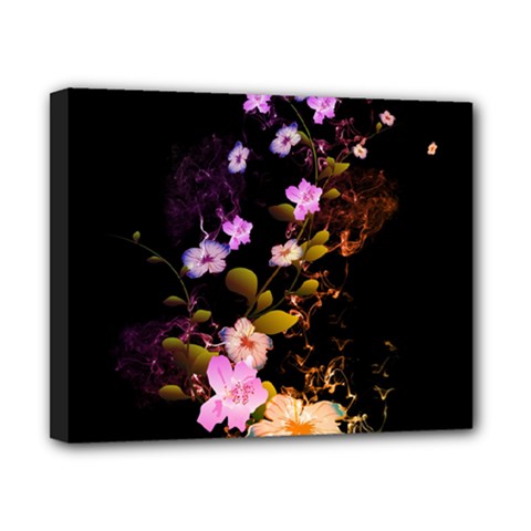 Awesome Flowers With Fire And Flame Canvas 10  X 8 