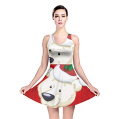 Funny Polar Bear Reversible Skater Dresses