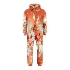 Amazing Flowers With Dragonflies Hooded Jumpsuit (kids)