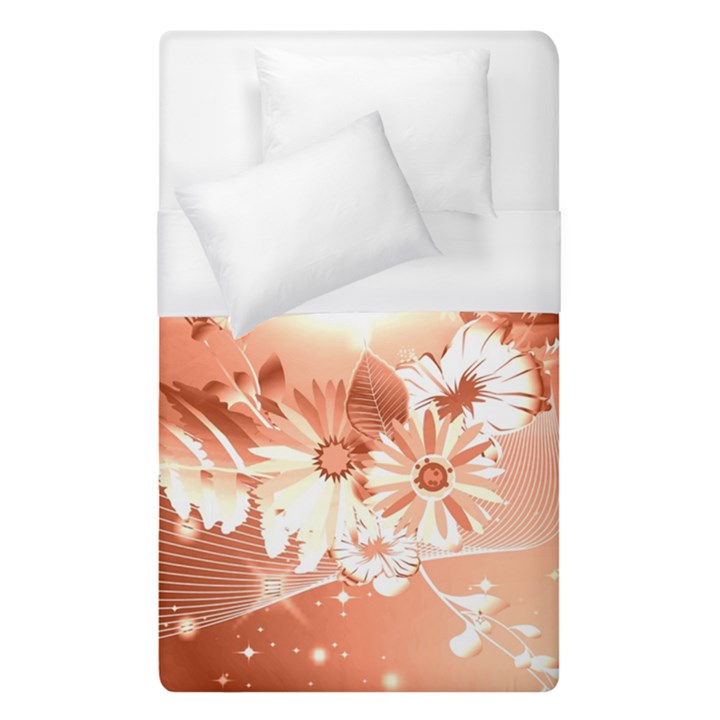 Amazing Flowers With Dragonflies Duvet Cover Single Side (Single Size)