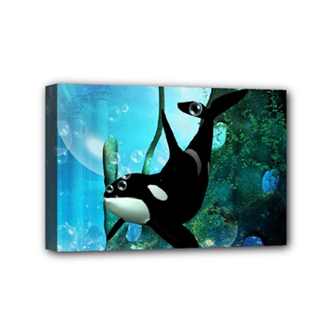 Orca Swimming In A Fantasy World Mini Canvas 6  X 4 