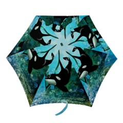 Orca Swimming In A Fantasy World Mini Folding Umbrellas