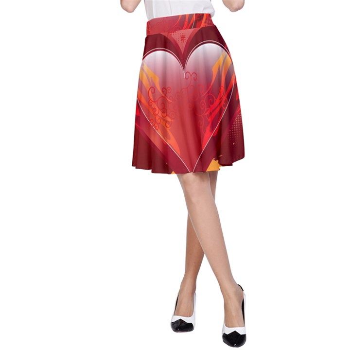 heart A-Line Skirts