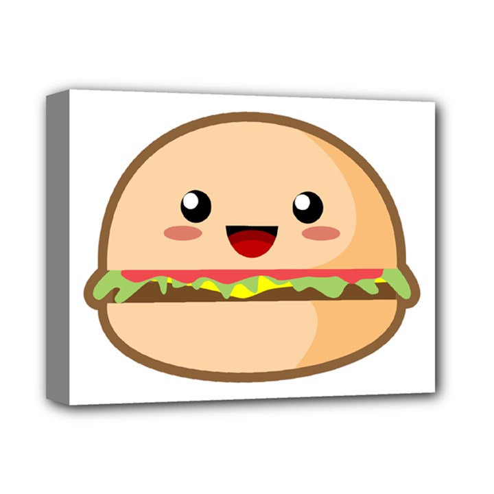 Kawaii Burger Deluxe Canvas 14  x 11 