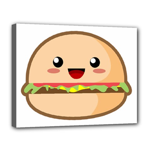 Kawaii Burger Canvas 14  X 11 