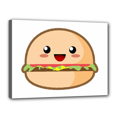 Kawaii Burger Canvas 16  X 12 