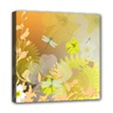 Beautiful Yellow Flowers With Dragonflies Mini Canvas 8  x 8  View1