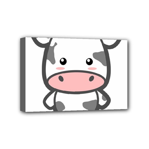 Kawaii Cow Mini Canvas 6  X 4 