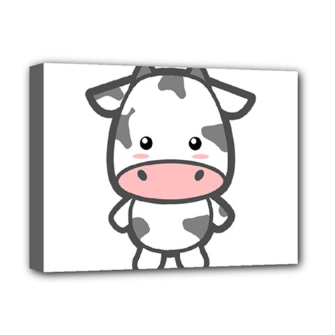 Kawaii Cow Deluxe Canvas 16  X 12  