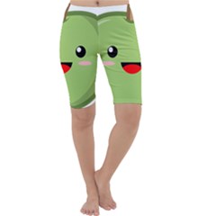 Kawaii Green Apple Cropped Leggings