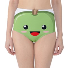 Kawaii Green Apple High-waist Bikini Bottoms by KawaiiKawaii