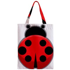 Kawaii Ladybug Zipper Classic Tote Bags